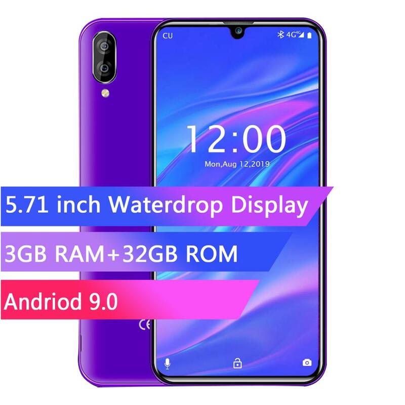 OUKITEL C16 PRO 5.71HD+ Waterdrop Screen 4G Smartphone MT6761P Quad Core 3GB 32GB Android 9.0 Pie Face ID Mobile Phone