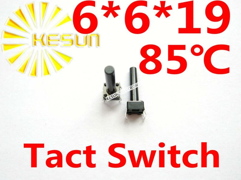 GRATIS VERZENDING 100 stks DIP 6X6X19 Tactile Tact Push Button Micro Schakelaar Momentary