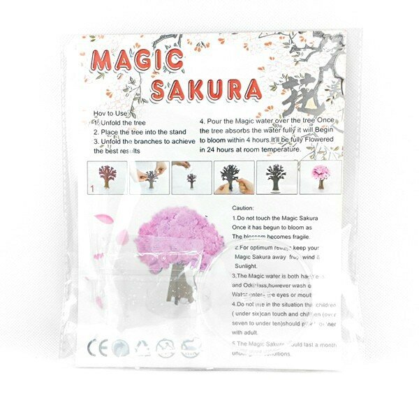 ThumbsUp-árbol mágico japonés Sakura para bebés, juguete decorativo mágico, hecho en Japón, color rosa