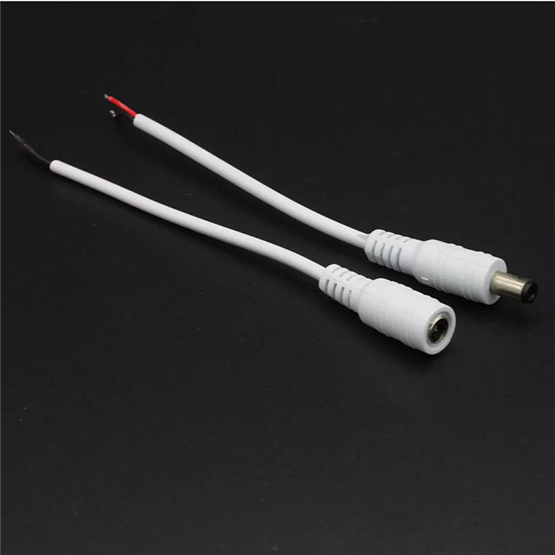 12V DC Connectors Male Female jack Wire cable adapter plug power supply 15cm length 5.5 x 2.1mm for LED Strip Light CCTV Camera