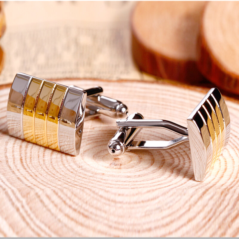 Metal Cufflinks Sliver and Gold  colour Men Cufflinks High Quality Wholesale