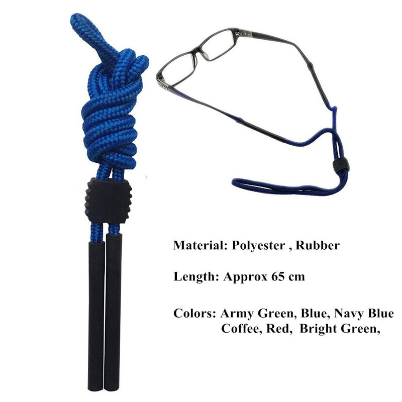 (6 Pcs) Effen Verstelbare Eyewear Retainer, Zonnebril Houder Strap, retainer voor Leesbril en Bijziendheid Bril-C013