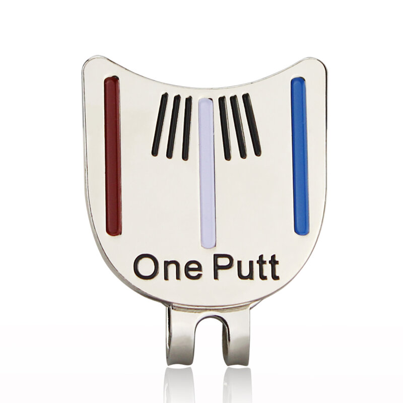 Pack of 6 Pcs One Putt Design Golf Ball Mark plus แม่เหล็กคลิปหมวกกอล์ฟกอล์ฟ Marker Drop Ship
