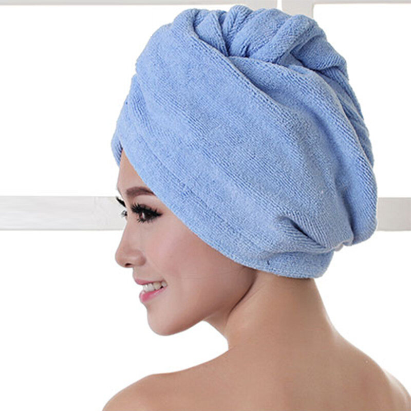 Turbante para el pelo húmedo de mujer, gorro estilo toalla de secado rápido para el cabello húmedo, en colores diferentes, 1 unidad