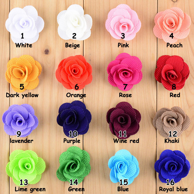 160 pcs/lot , 4CM Petite Roses Flower,  Linen Fabric Flower, Burlap fabric DIY Flower