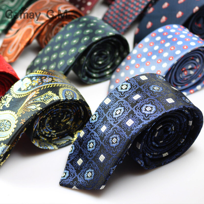 Cravate de cou pour hommes, nouvelle mode, pour mariage, classique, rayé, Jacquard, accessoires