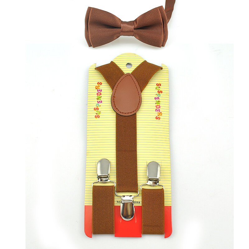 Комплект подтяжек с галстуком-бабочкой, Y-образные подтяжки для брюк, с держателем для брюк, с бантиком, Модное детское официальное платье для мальчиков и девочек, подарок