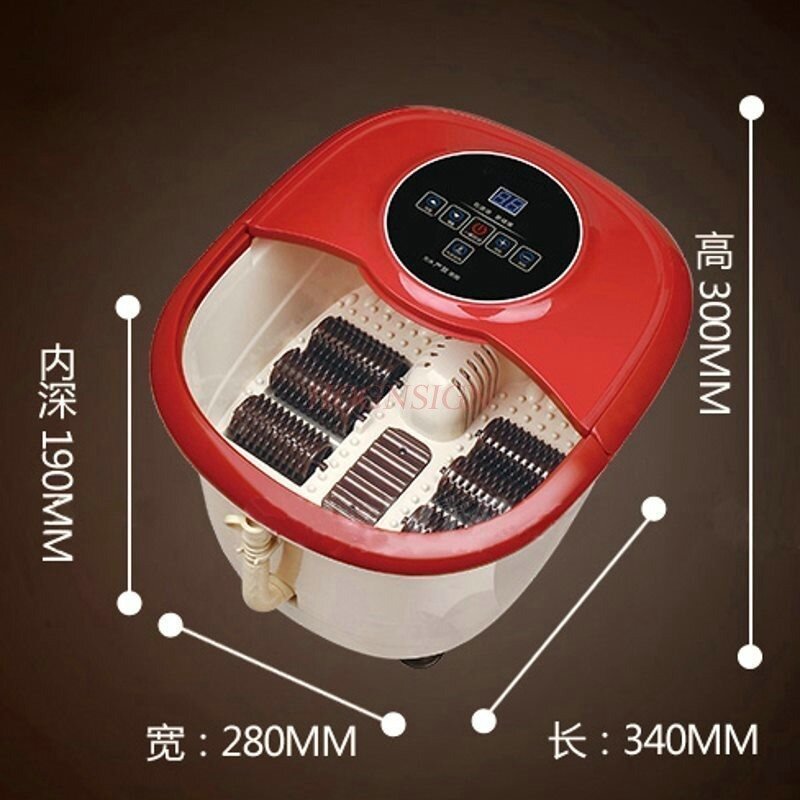Electric Feet Clean Foot Bath Constant Temperature Heating Leg Wash Large Roller Pedicure Basin Footbath Plantar Massager