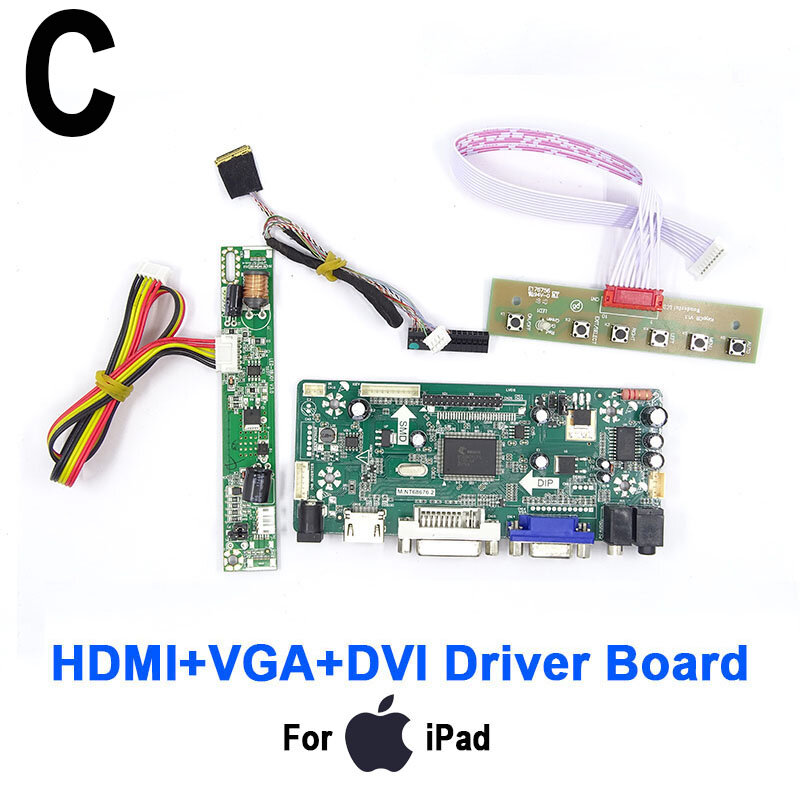 9,7 "1024*768 LCD Monitor Bildschirm Modul Controller Driver Board für iPad 1/2 Bildschirm arbeit auf Raspberry Pi