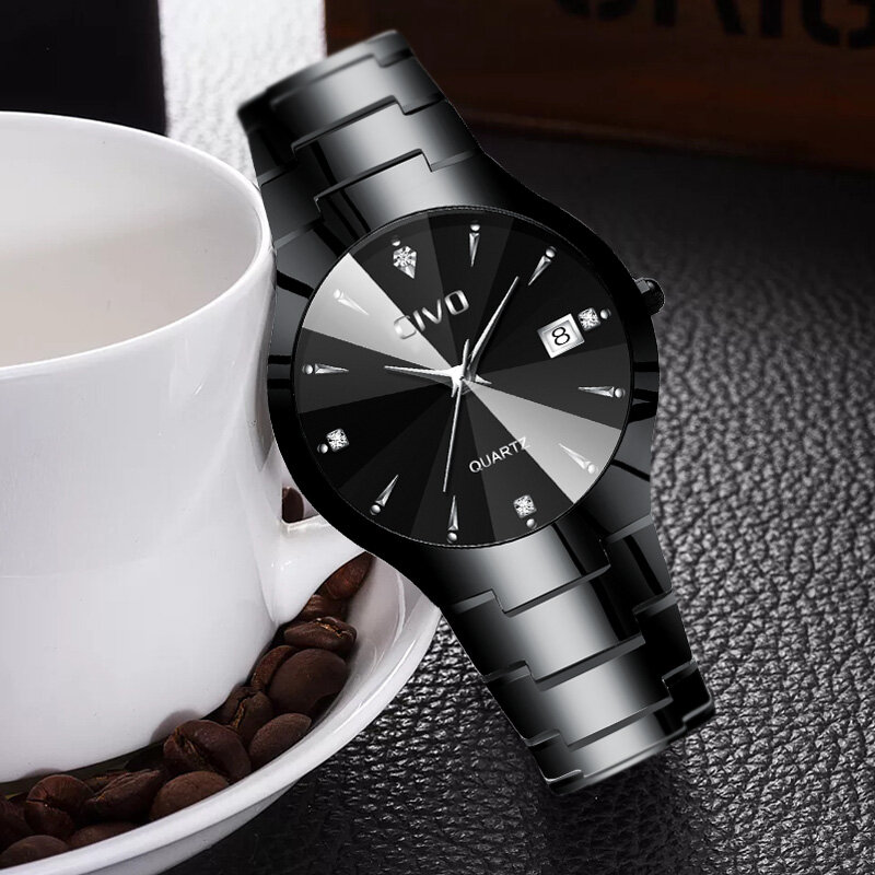 CIVO mode hommes montres Top marque de luxe étanche Couple montre argent en acier inoxydable bracelet montre-bracelet pour homme femmes horloge