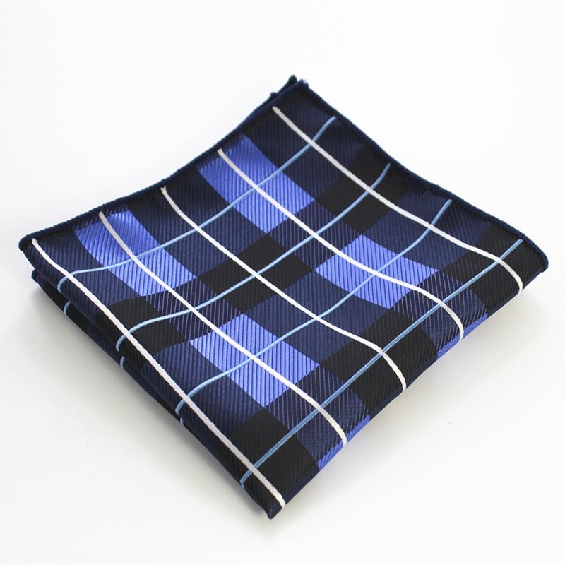 RBOCOTT Classic Dot Pocket Squares Fashion Plaid Handkerchief 22cm*22cm Floral and Paisley Hanky Towel For Business Party
