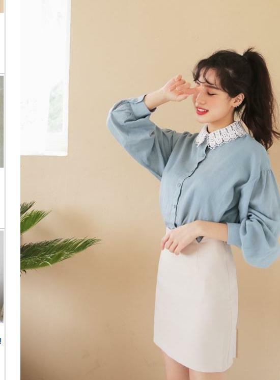 Korean temperament lapel hook flower solid color drill half-length decorative collar Knotted small shawl sleeves dummy collar