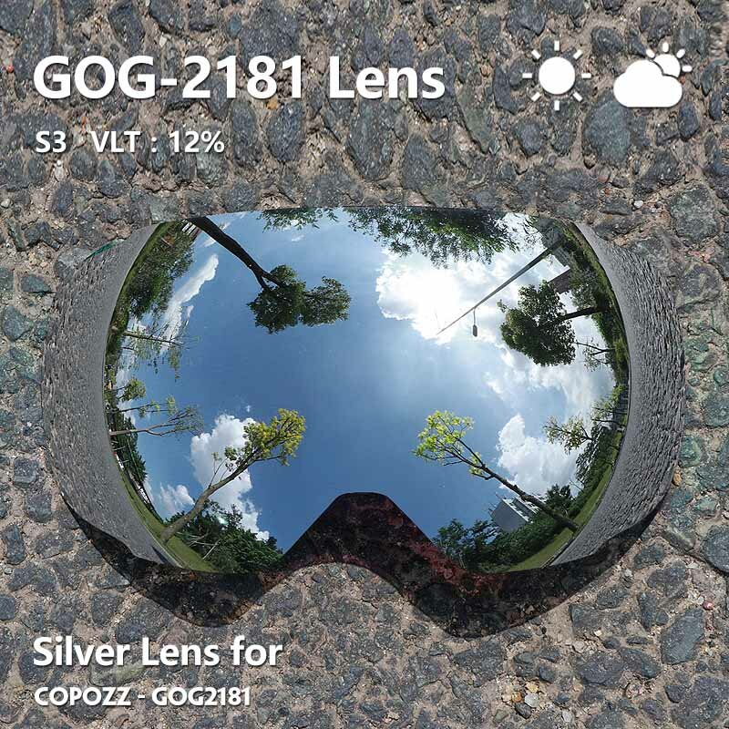Cocozz Magnetische Lenzen Voor Skibril GOG-2181 Lens Anti-Fog Uv400 Sferische Sneeuw Skibril Snowboardbril (Alleen Lens)