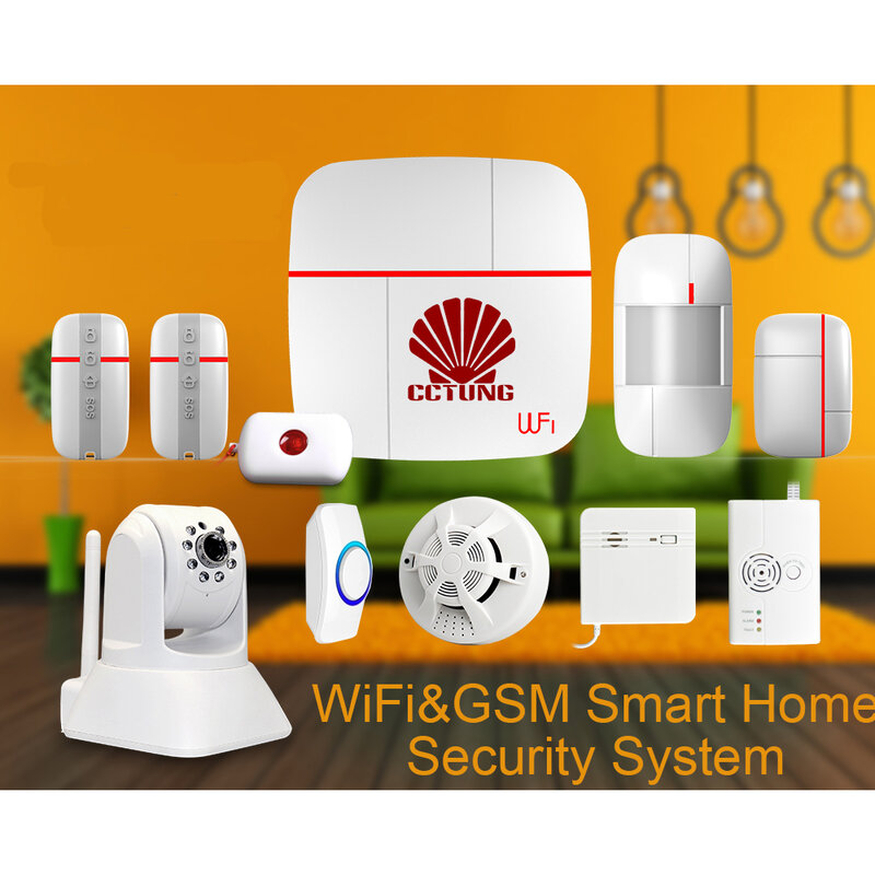 433MHz bezprzewodowy czujnik gazu węgla gazu gazu ziemnego i płynny gaz wykrywania z WIFI GSM 3G wersja systemu alarmowego Vcare inteligentny Alarm System