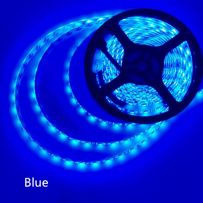 Bande Lumineuse LED SMD 2835, Rouge, Vert, Bleu, Blanc Chaud, Froid, Flexible, Diode, Ruban, Lampe, 5m, 300, RGB, DC 12V