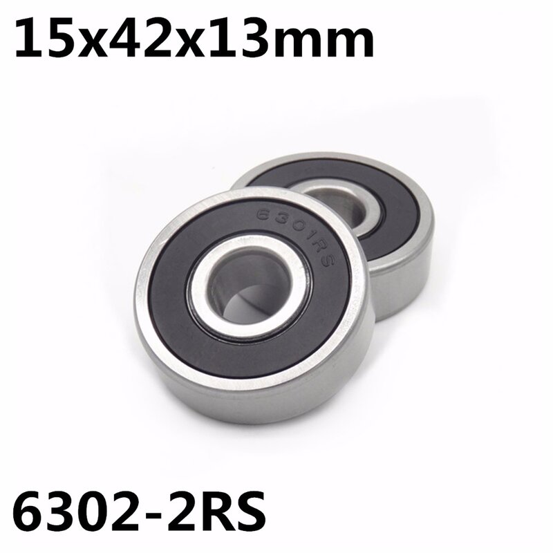 1 Cái 6302-2RS ball bearing 15x42x13mm sâu groove ball bearing chất lượng Cao 6302RS 6302