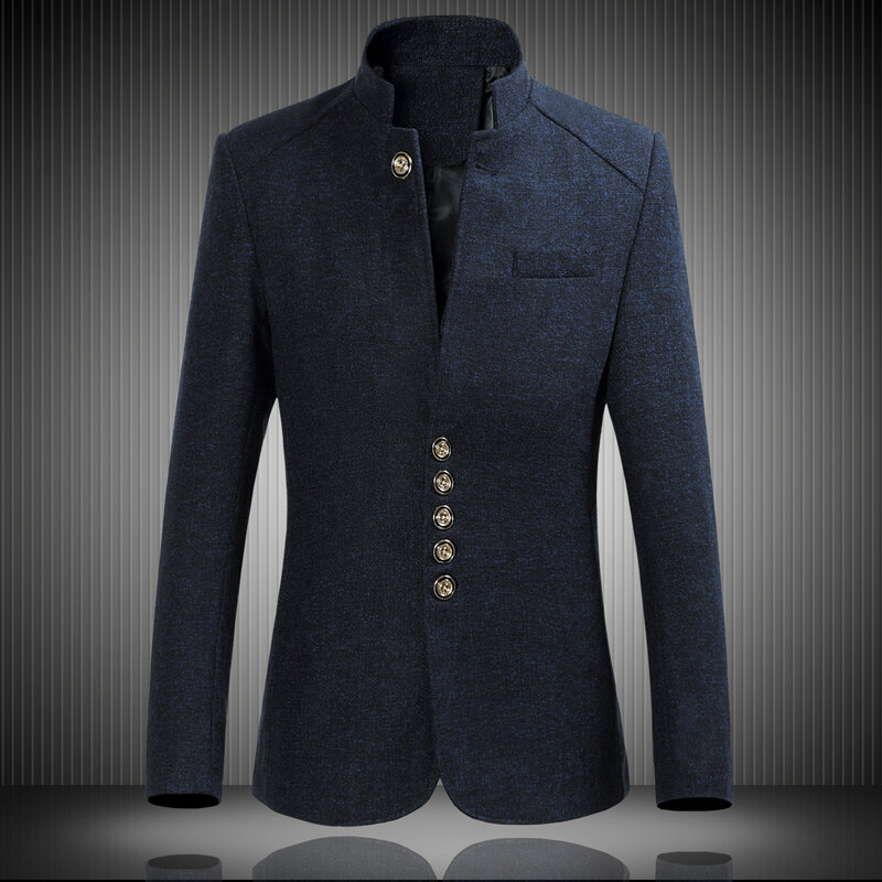 Spring Men's Casual Long Sleeve Suit Jacket ,High-quality single-breasted collar suit men's clothing ,Chinese style Blazers