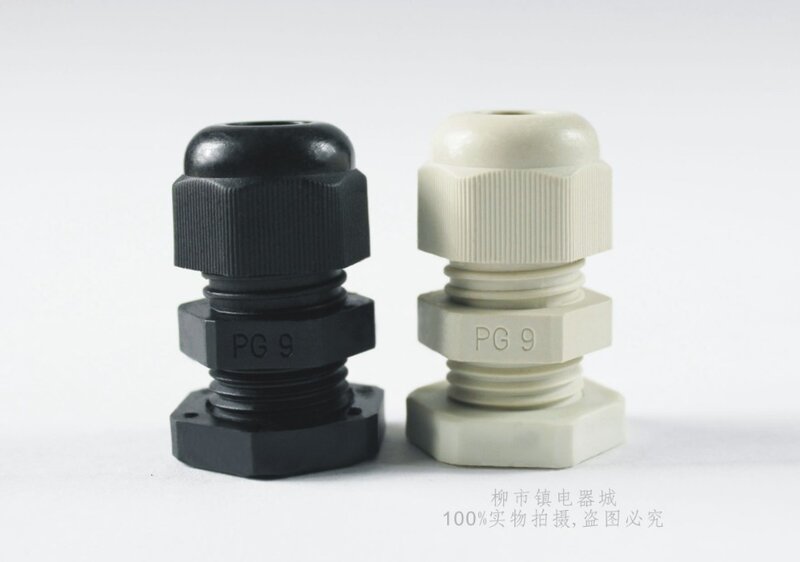 1 stück PG16 Wasserdichte Nylon Kunststoff-verschraubung Anschluss PG16 für 4-8mm Kabel schwarz farbe Heißer Verkauf IP68 Fabrik großhandel