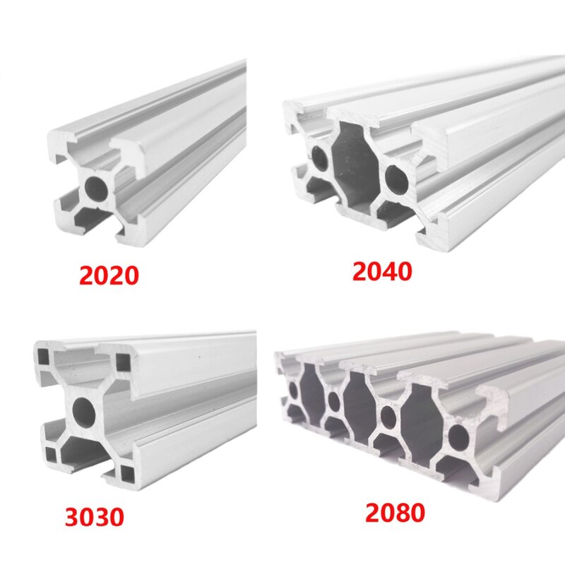 Piezas de impresora 3D CNC, perfil de aluminio 2040, estándar europeo, carril lineal anodizado, extrusión 2040, pieza cnc 2040