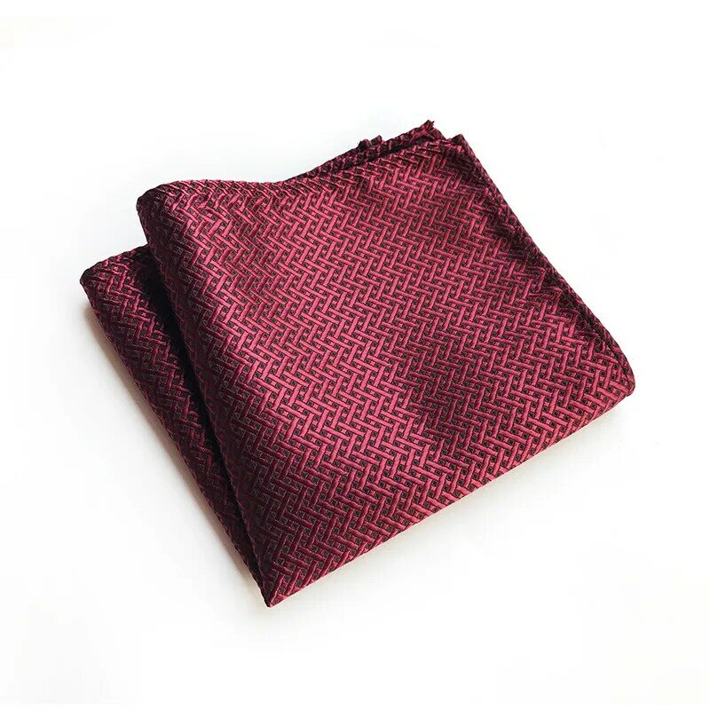 25x25cm Polyester Pocket Towel Monochrome Stripe Business Suit Square Scarf