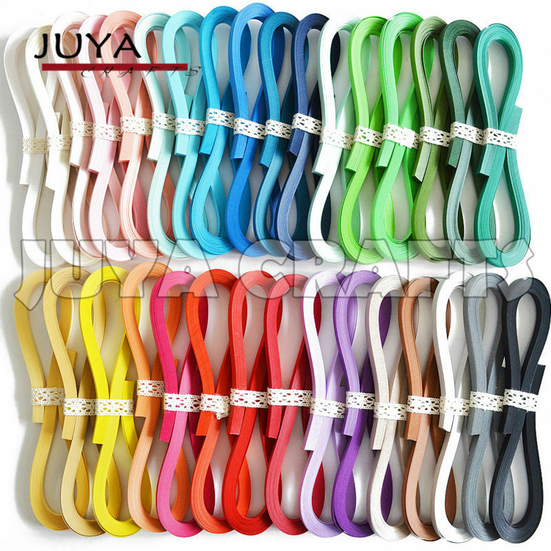 Juya重要紙ペーパークイリングセットと96シングル色、1.5/3/5/7/10ミリメートル幅、40ストリップ/パック、紙クイリング紙ストリップ良質
