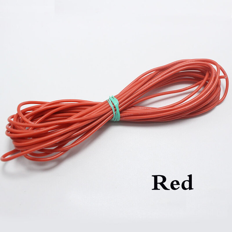 Cable Flexible de silicona EClyxun de 5 metros y 28 AWG de 0,08 mm2 con una temperatura máxima de 200 grados y 600V Cable de línea de prueba de 10 colores