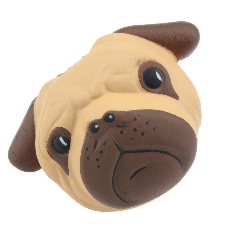 Pelota antiestrés para perro Pug Squishy, juguetes pequeños para apretar, estiramiento lento, 8 cm, sanación Animal, juguete antiestrés para apretar, bonito regalo