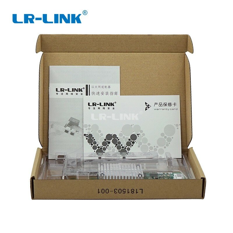 LR-LINK 9802BF-2SFP + 10Gb karta sieciowa Ethernet PCI-E podwójny Port Adapter światłowodowy Intel 82599 kompatybilny X520-SR2/DA2