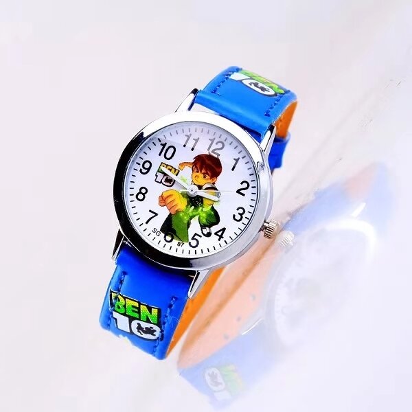 Bonito novo estilo popular relógio de quartzo relógio de forma dos desenhos animados dos meninos e meninas das crianças