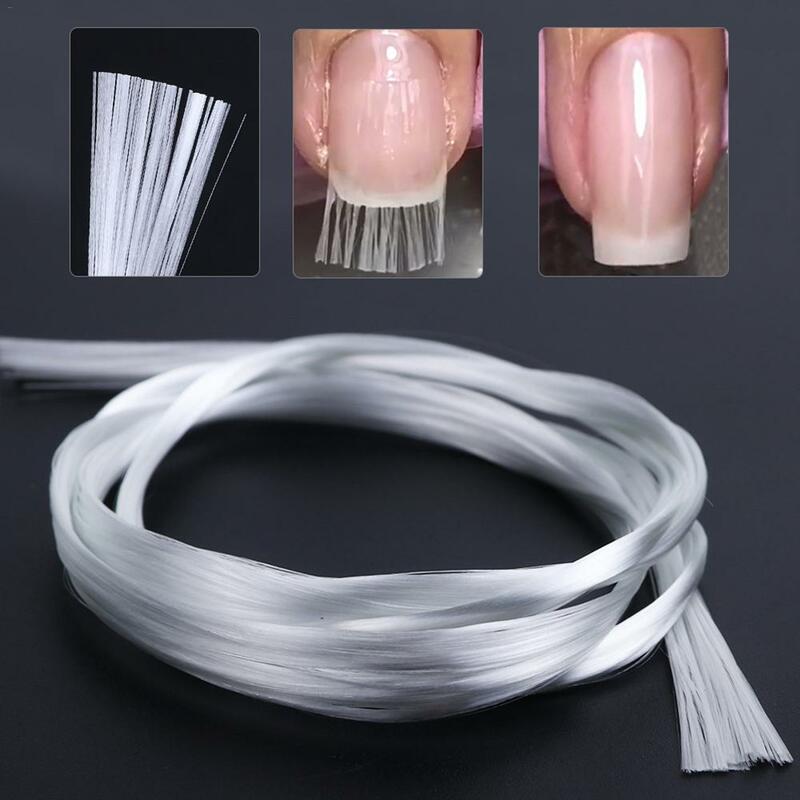 Gorąca sprzedaż 1 m/1.5 m/2 m Nail Art z włókna szklanego dla żel UV DIY paznokcie białe tipsy akrylowe akcesoria włókna szklanego rozszerzenie paznokci narzędzia