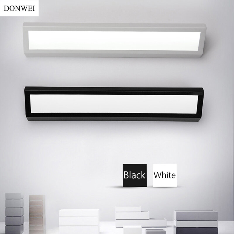 DONWEI Modern Minimalist Style LED Wall Lamp Reading Light Indoor Decorations Hallway Bathroom Bedside Wall Lights AC85-265V