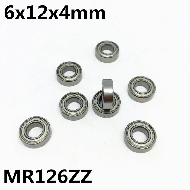 10Pcs MR126ZZ L-1260ZZ 6x12x4 mm Deep Groove Ball Bearing Miniature Bearing Advanced High Quality MR126Z MR126