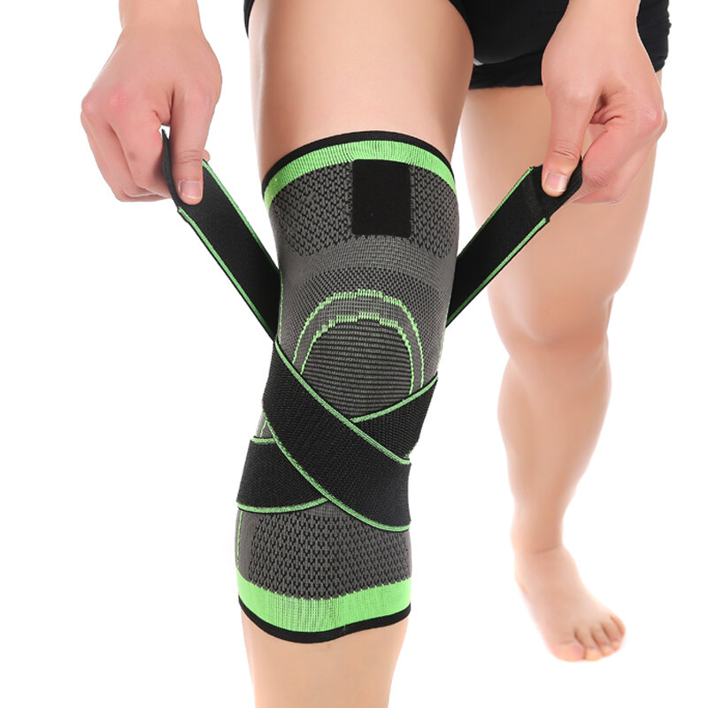 3D tissage pressurisation genouillère basket-ball de tennis, randonnée, cyclisme genou soutien professionnel de protection sport knee pad