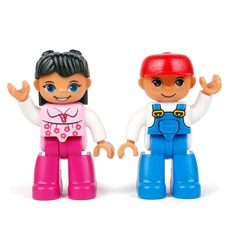 Grandes Figuras de Ação Figuras Blocos Tijolos Compatível Com leogoing Duplo Blocos de Construção de Brinquedos Educativos Para Crianças Bebê Miúdo