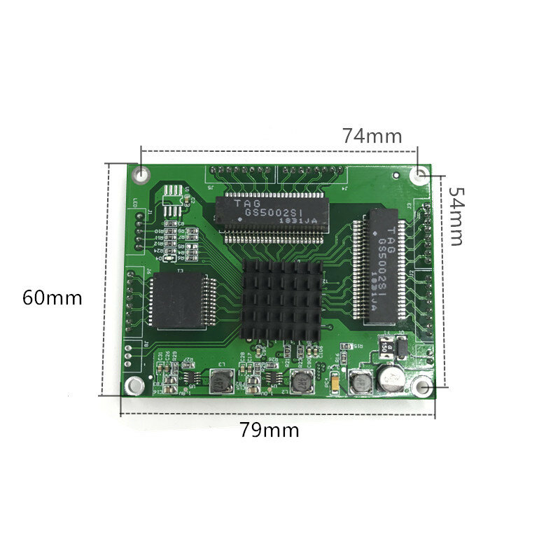 Mini switch industrial, 3/4/5 portas, gigabit, para converter 10/100/1000mbps, equipamento de caixa fraca, módulo de rede