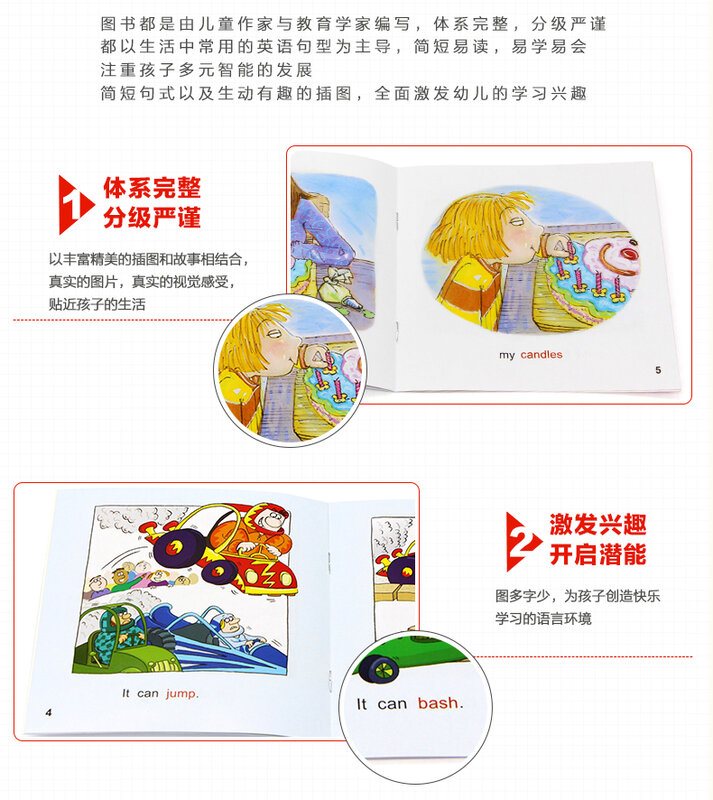 Éducation précoce pour bébés, articles courts chinois-anglais, matériel de lecture de niveau primaire, livres au total 35 + 2cd