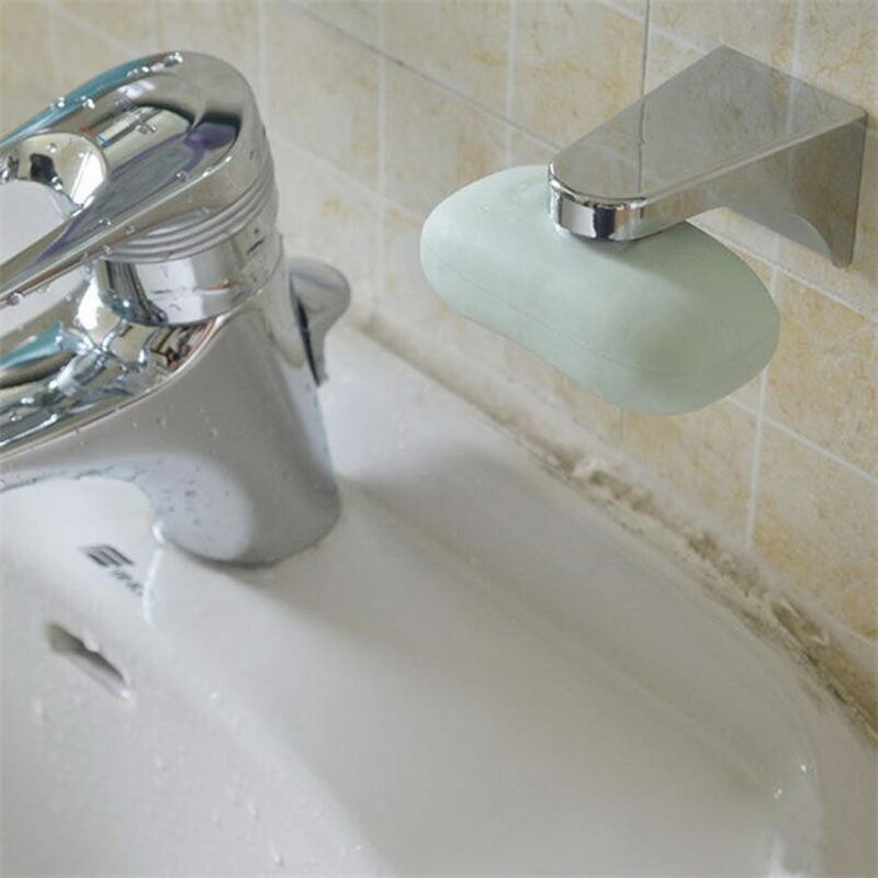 Casa de banho Suporte do Sabão Magnético Dispenser Parede Anexo Adesão Pratos Titular de Sabão Produtos de Banho Produtos de Banho