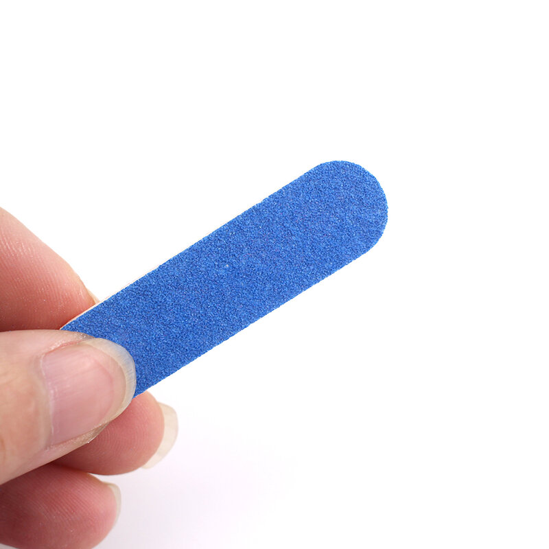 50 sztuk/100 sztuk jednorazowy pilnik do paznokci czerwony niebieski DoubleSide Mini bufory szlifowanie Nail Art akcesoria do paznokci zmywalny buforowania