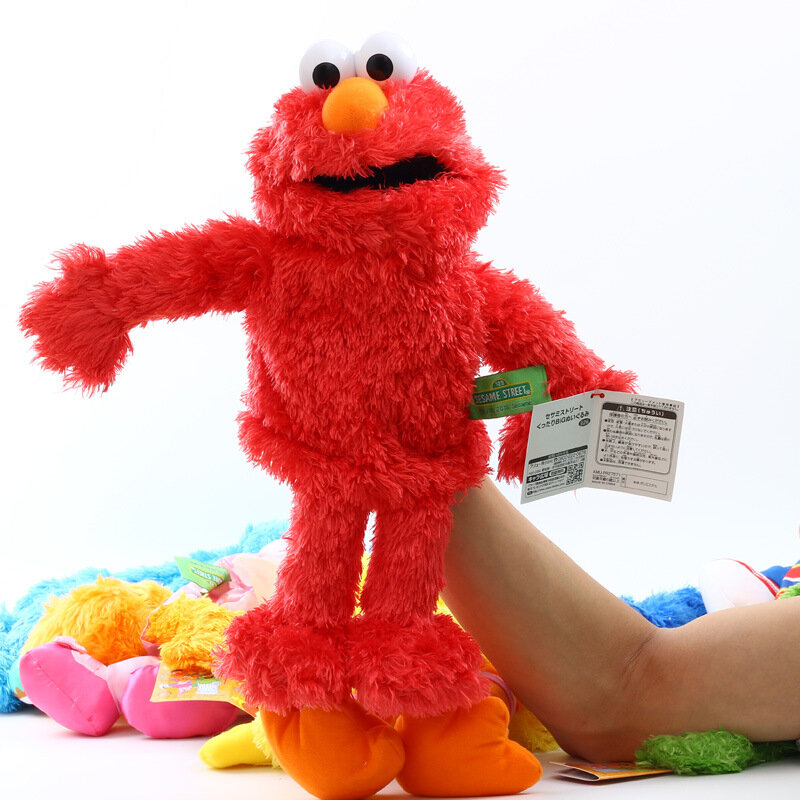 Marionetas de mano de barrio sésamo para niños, juguetes de peluche de Elmo, galleta, Grover, Zoe y Ernie, pájaro grande, regalo de muñeca, 7 estilos