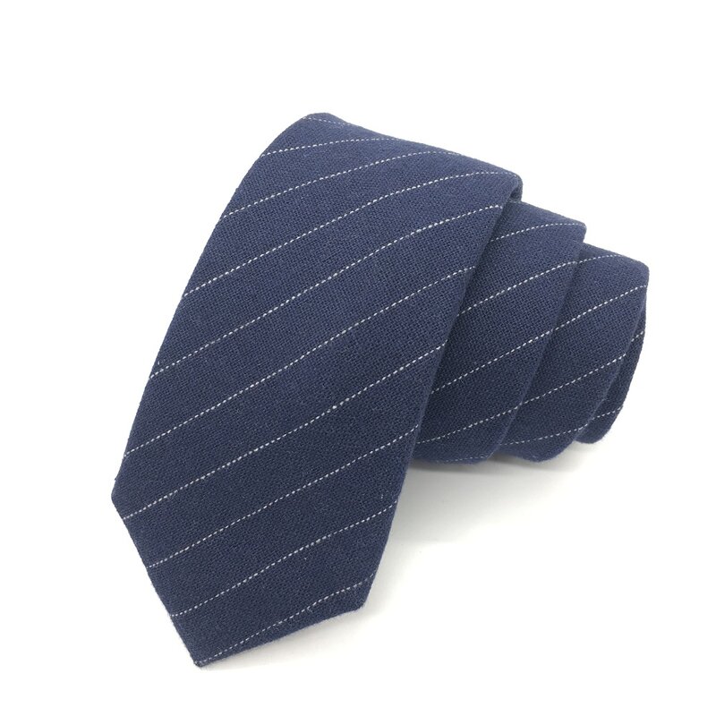 HOOYI 2019 Cotton Neck Tie Slim Ties for Men Winter Business Narrow Necktie Mariage Cravat 6cm