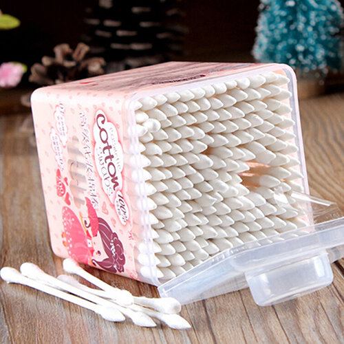 200Pcs Pointed Handy Cotton Swabs Women Health Make Up Q Tip Cotton Wabs Cosmetic Swabs Ear Clean Tool Earphone Cleaning