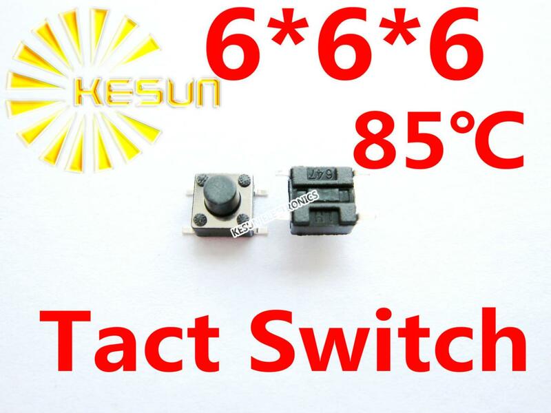GRATIS VERZENDING 100 stks 6X6X6 SMD Tactile Tact Mini Drukknop Micro Schakelaar Momentary