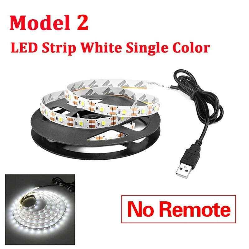 RGB LED Lights 2835 SMD 60LED/M Cabinet Kitchen LED Tape 1-5m Waterproof  Strip Closet TV Decoration Lamp 5V USB Cable Charging
