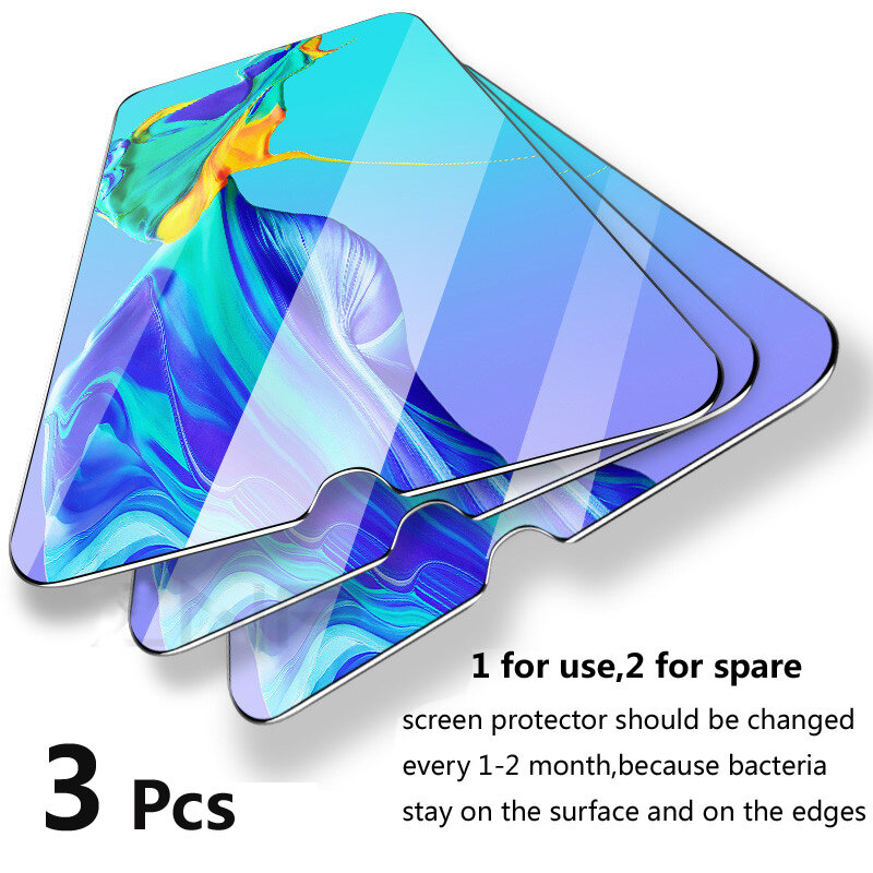 Protetor de tela de vidro temperado para xiaomi mi a3 mia3, película protetora 9h 0.26mm, 3 peças