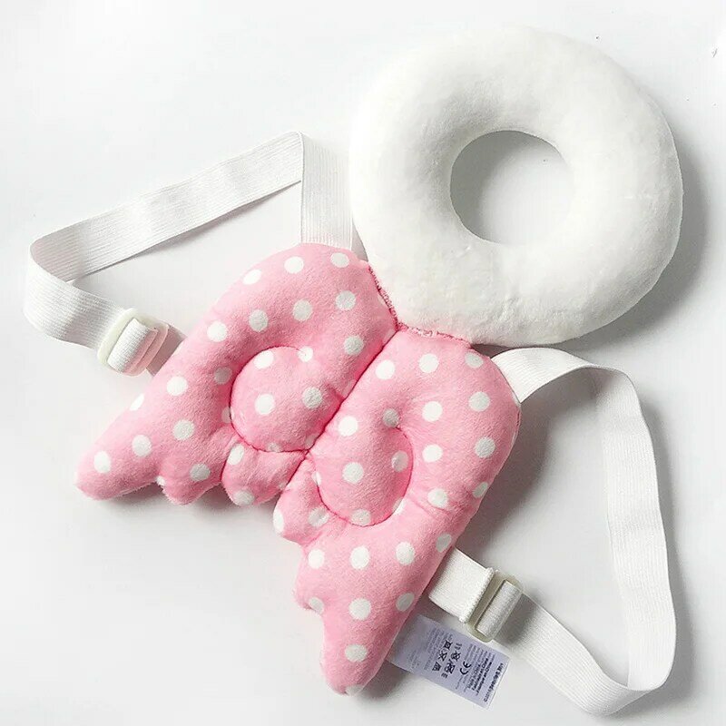 Cabeça e costas proteção travesseiro para o bebê recém-nascido, bonito criança asas, queda resistência pad, guardião almofada brinquedos, BM88