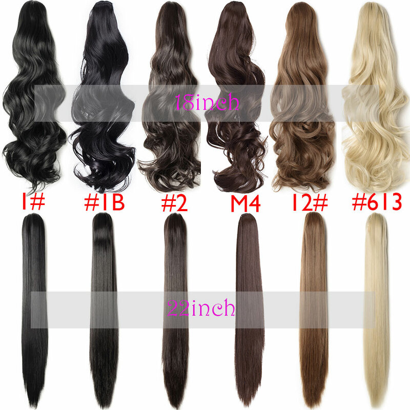 HAIRRO Claw Clip On Ponytail Hair Extension Synthetic Ponytail Extension Hair For Women Pony Tail Hairpiece Curly Style