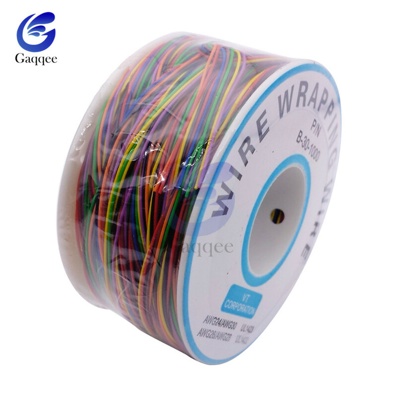 Wrapping Wire 8 30AWG Insulation Wire B-30-1000 UL1423 0.25mm Tinned Copper Solid PVC Cable Breadboard Jumper Wire Connector