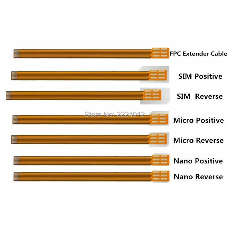 Kartu SIM Ekstensi Converter untuk 3FF Micro 2FF Standar 4FF Kartu SIM Nano Soft FLEX FPC Cable Extender 126 Mm konverter Adaptor