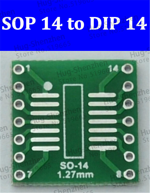 High quality sop14 to dip 14 Interposer Moudle PCB Board Adapter Plate