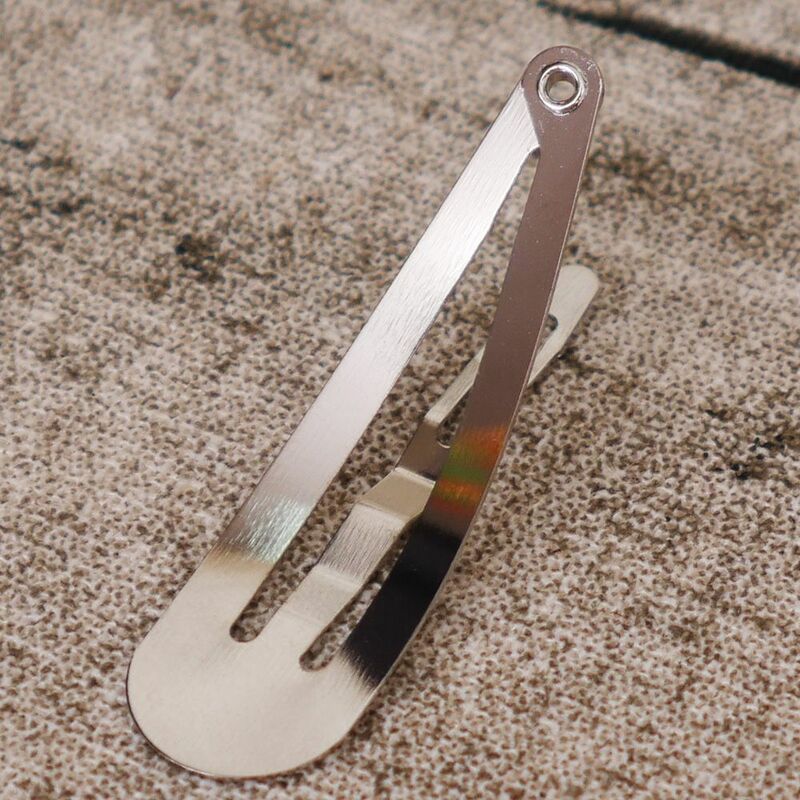 10/20/50 Uds 4cm Metal chico plata SNAP CLIPS DIY arcos chica pelo Clip garra pasador Pin Bow Craf